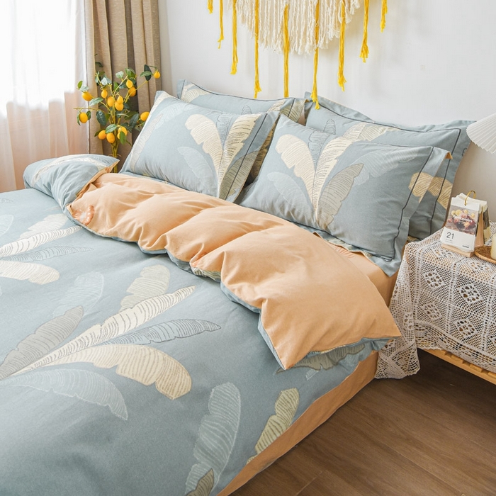 91家纺网 家纺一手货源 找家纺 艾迪尚家纺 2025新款生态全棉磨毛印花四件套 玉树