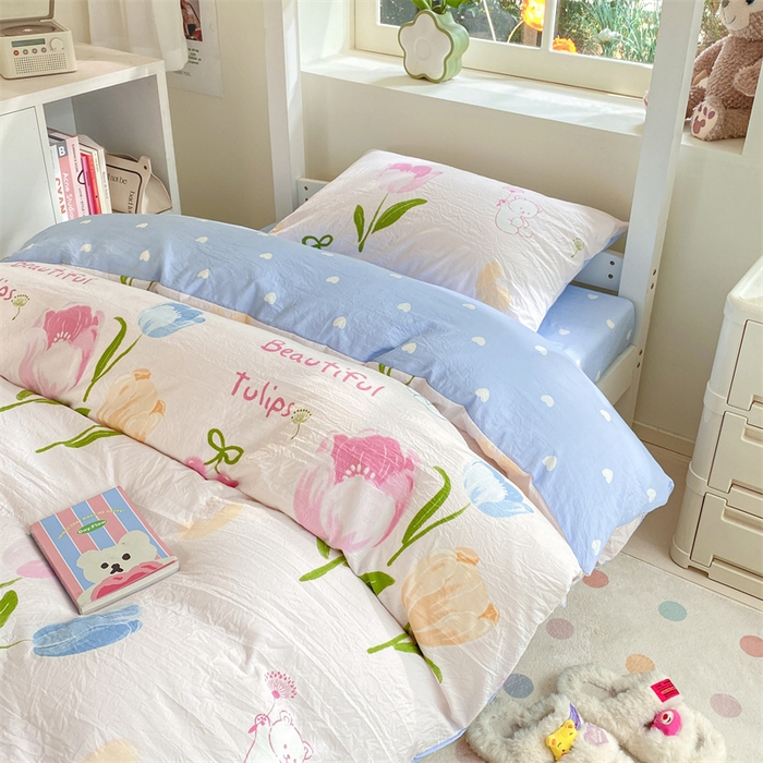 91家纺网 家纺一手货源 找家纺 （总）盛秋家纺 2025新款卡通印花学生三件套四件套