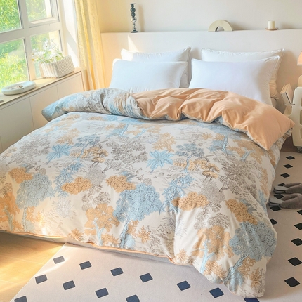 91家纺网 家纺一手货源 找家纺 （总）艾迪尚家纺 2025新款生态全棉磨毛印花四件套--单被套