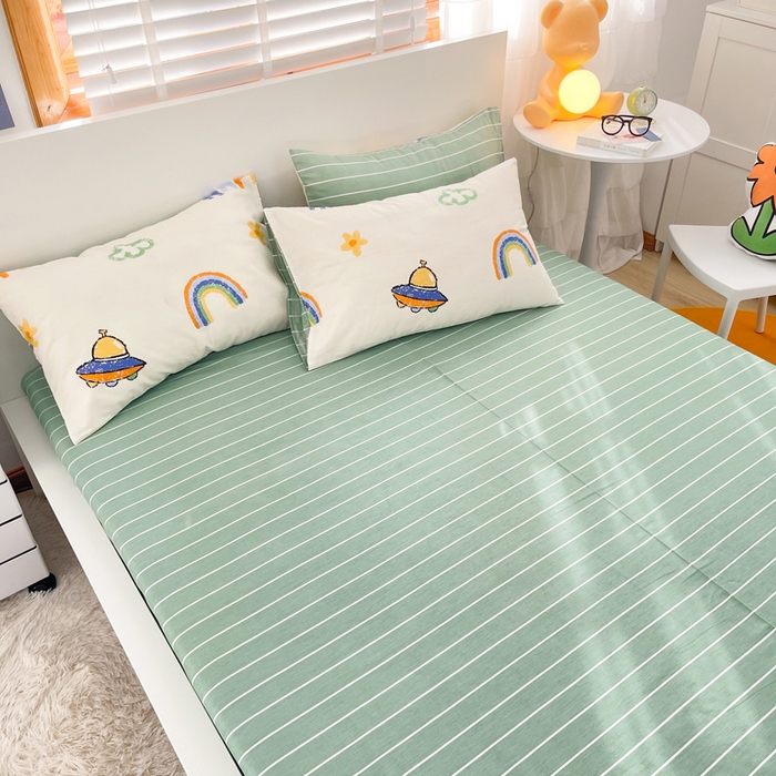 91家纺网 家纺一手货源 找家纺 瑞莱 （特价）2024开学季小号全棉13372特惠链接 彩虹恐龙