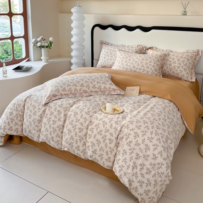 91家纺网 家纺一手货源 找家纺 艾迪尚家纺 2025新款生态全棉磨毛印花四件套--单被套 花盈