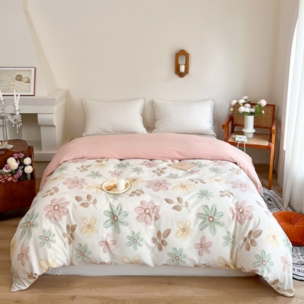 91家纺网 家纺一手货源 找家纺 （总）艾迪尚家纺 2025新款生态全棉磨毛印花四件套--单被套