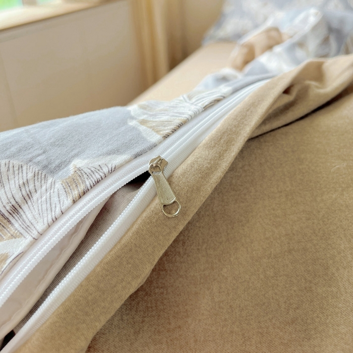 91家纺网 家纺一手货源 找家纺 艾迪尚家纺 2025新款生态全棉磨毛印花四件套 叶叶相惜