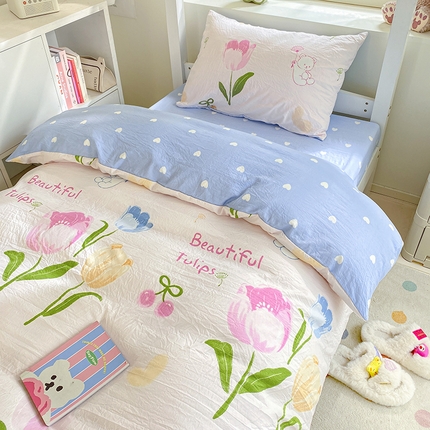 91家纺网 家纺一手货源 找家纺 （总）盛秋家纺 2025新款卡通印花学生三件套四件套