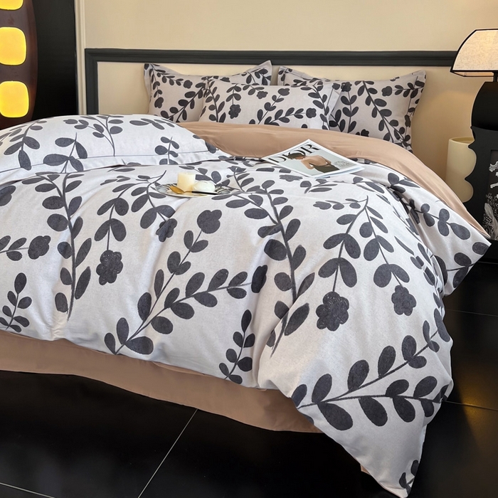 91家纺网 家纺一手货源 找家纺 艾迪尚家纺 2025新款生态全棉磨毛印花四件套--单被套 上春山-米