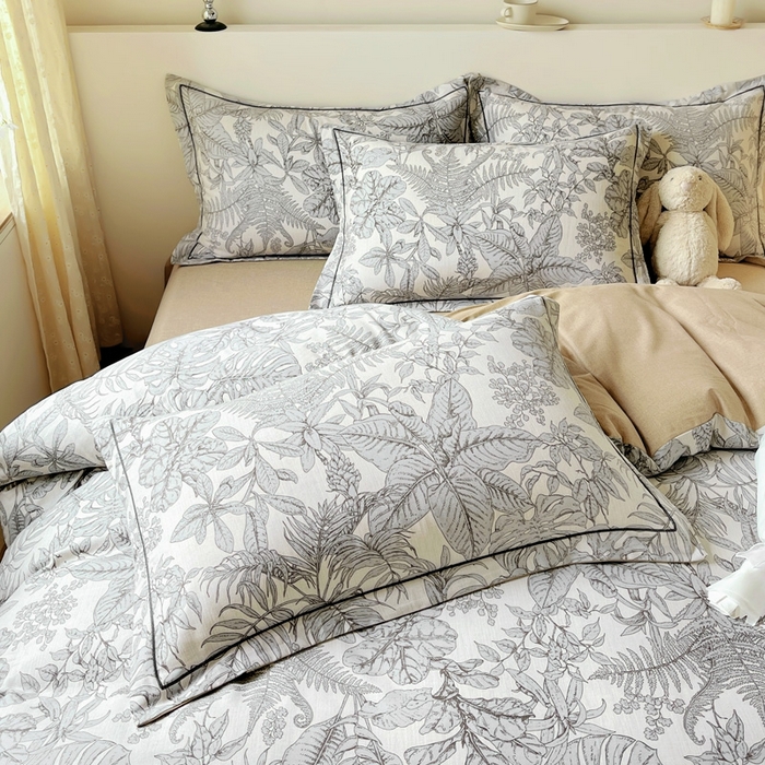 91家纺网 家纺一手货源 找家纺 艾迪尚家纺 2025新款生态全棉磨毛印花四件套 热带雨林