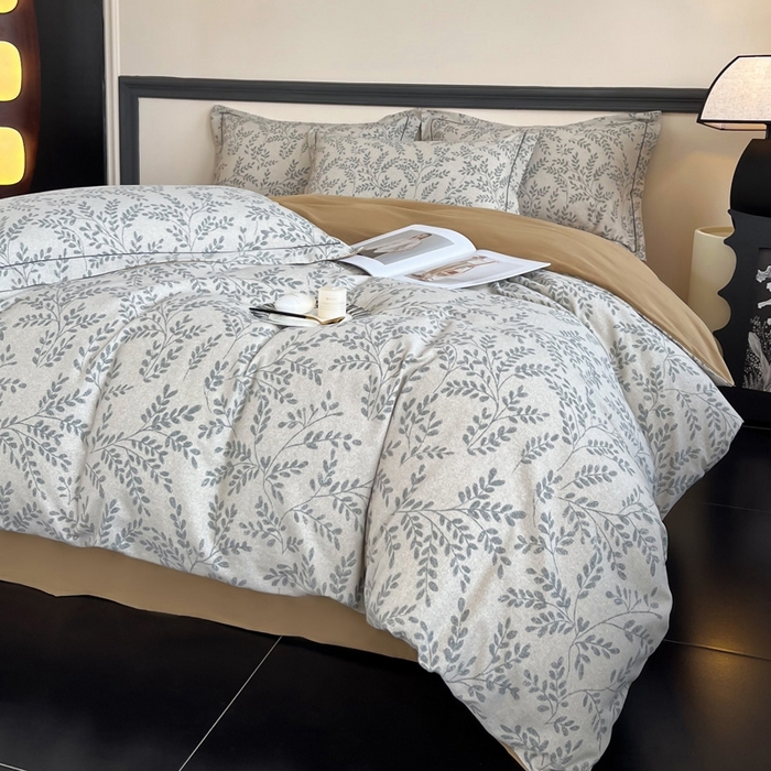 91家纺网 家纺一手货源 找家纺 艾迪尚家纺 2025新款生态全棉磨毛印花四件套--单被套 合叶
