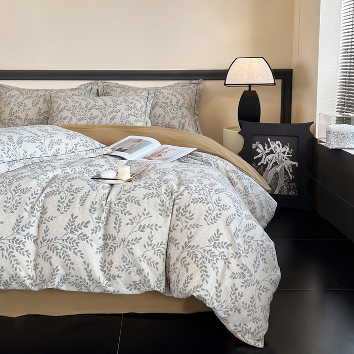 91家纺网 家纺一手货源 找家纺 艾迪尚家纺 2025新款生态全棉磨毛印花四件套--单被套 合叶