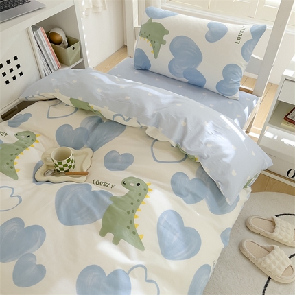 91家纺网 家纺一手货源 找家纺 （总）如约 2025新款学生季12868全棉印花三件套