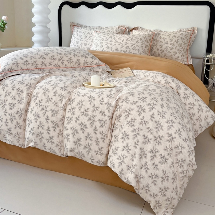 91家纺网 家纺一手货源 找家纺 艾迪尚家纺 2025新款生态全棉磨毛印花四件套--单被套 花盈