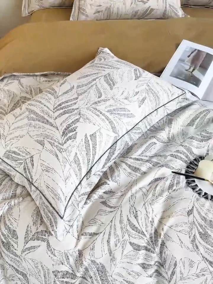 91家纺网 家纺一手货源 找家纺 艾迪尚家纺 2025新款生态全棉磨毛印花四件套 樱若