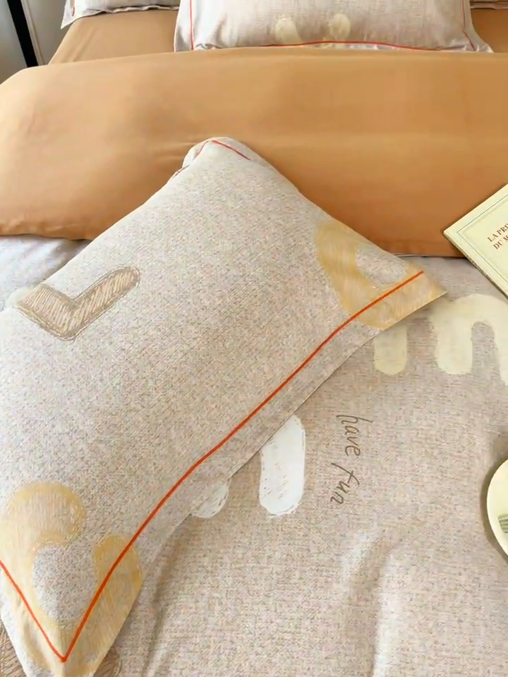 91家纺网 家纺一手货源 找家纺 艾迪尚家纺 2025新款生态全棉磨毛印花四件套 潮音