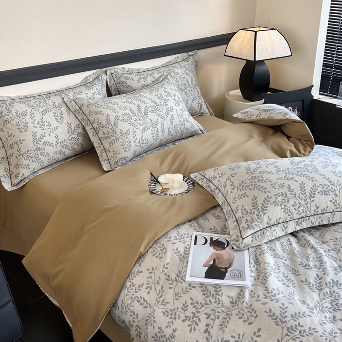 91家纺网 家纺一手货源 找家纺 艾迪尚家纺 2025新款生态全棉磨毛印花四件套--单被套 合叶