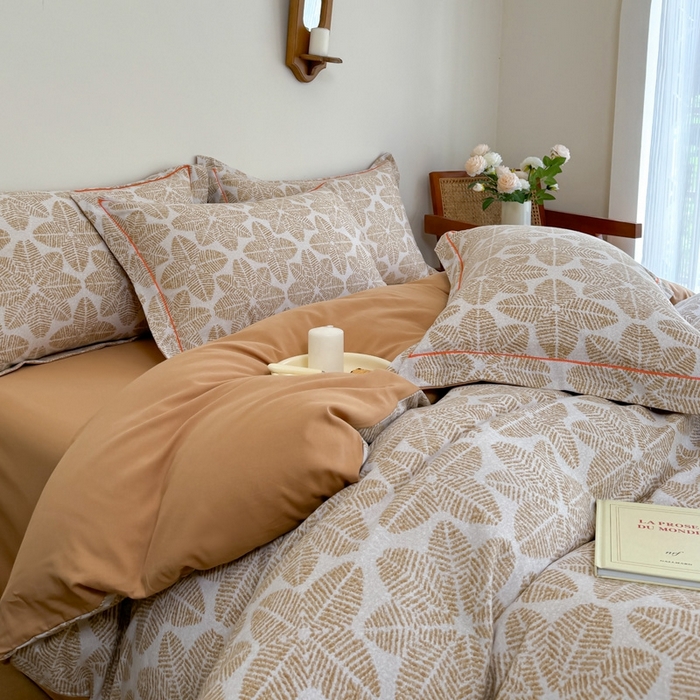 91家纺网 家纺一手货源 找家纺 艾迪尚家纺 2025新款生态全棉磨毛印花四件套--单被套 罗薇