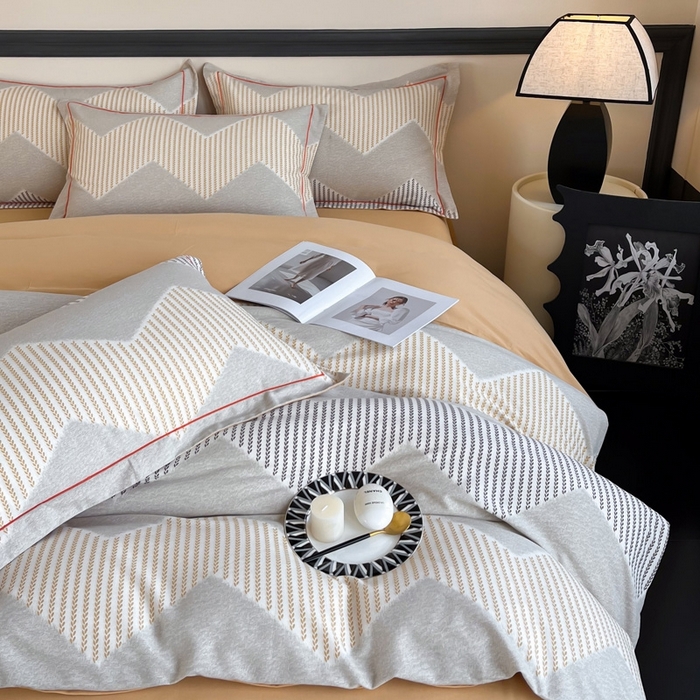 91家纺网 家纺一手货源 找家纺 艾迪尚家纺 2025新款生态全棉磨毛印花四件套--单被套 织锦