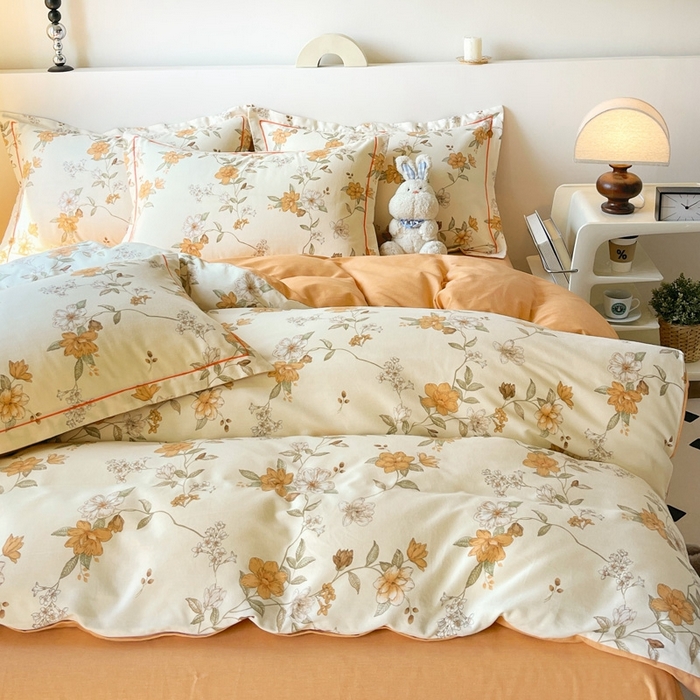 91家纺网 家纺一手货源 找家纺 艾迪尚家纺 2025新款生态全棉磨毛印花四件套 宁静—米