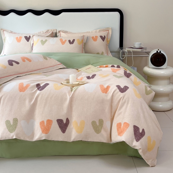 91家纺网 家纺一手货源 找家纺 艾迪尚家纺 2025新款生态全棉磨毛印花四件套 字母韵味