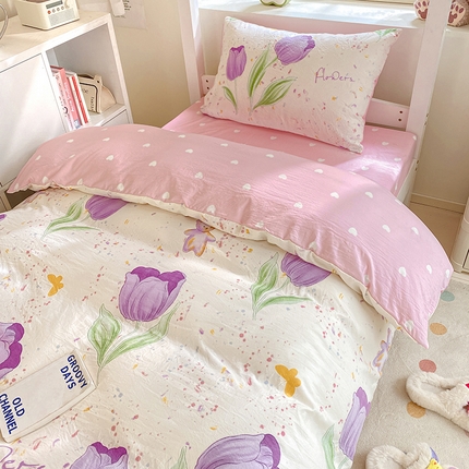 91家纺网 家纺一手货源 找家纺 （总）盛秋家纺 2025新款卡通印花学生三件套四件套