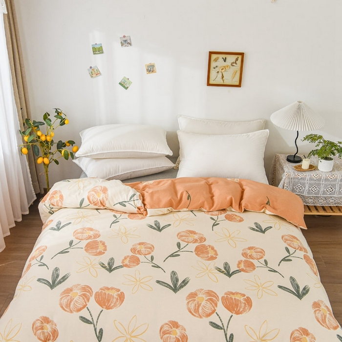 91家纺网 家纺一手货源 找家纺 艾迪尚家纺 2025新款生态全棉磨毛印花四件套--单被套 怡悦