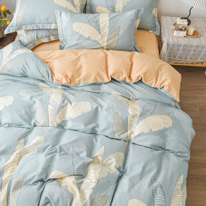 91家纺网 家纺一手货源 找家纺 艾迪尚家纺 2025新款生态全棉磨毛印花四件套 玉树