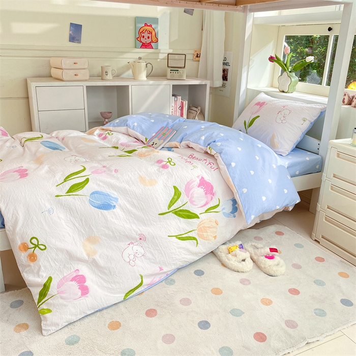 91家纺网 家纺一手货源 找家纺 （总）盛秋家纺 2025新款卡通印花学生三件套四件套