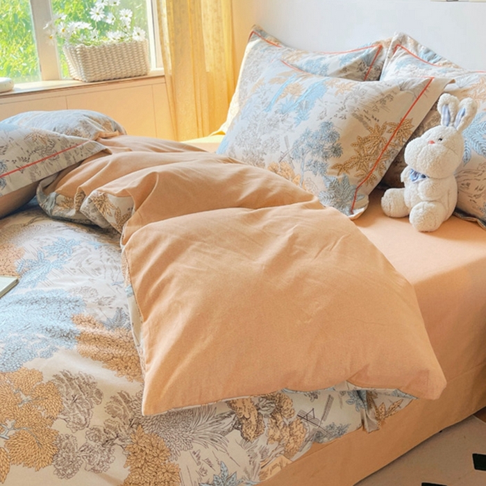 91家纺网 家纺一手货源 找家纺 艾迪尚家纺 2025新款生态全棉磨毛印花四件套 玛德里