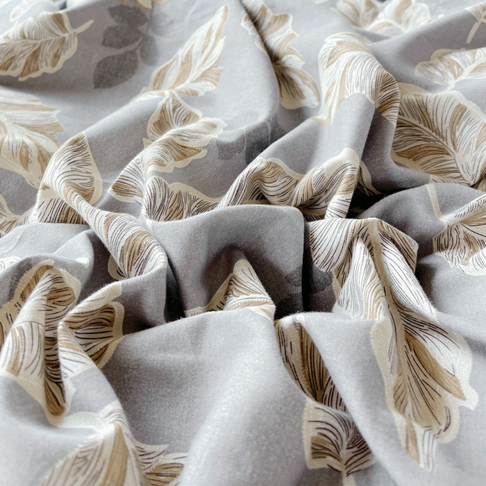 91家纺网 家纺一手货源 找家纺 艾迪尚家纺 2025新款生态全棉磨毛印花四件套 叶叶相惜