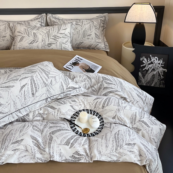 91家纺网 家纺一手货源 找家纺 艾迪尚家纺 2025新款生态全棉磨毛印花四件套--单被套 樱若