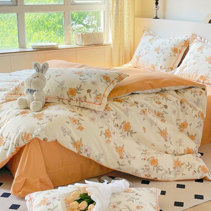 91家纺网 家纺一手货源 找家纺 艾迪尚家纺 2025新款生态全棉磨毛印花四件套 宁静—米