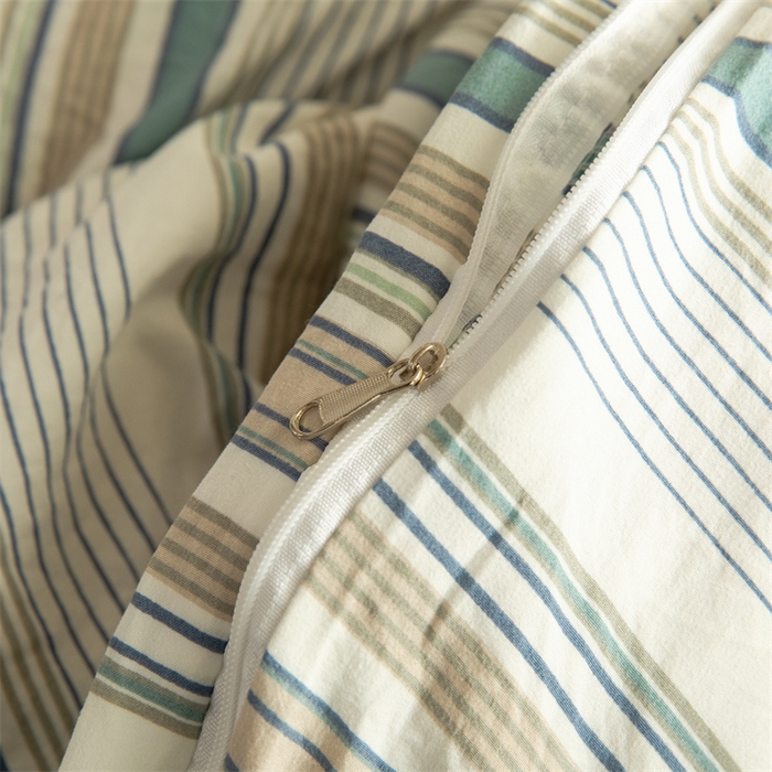 91家纺网 家纺一手货源 找家纺 多品家纺 2024新款宜家风无印风水洗棉印花四件套   布鲁斯