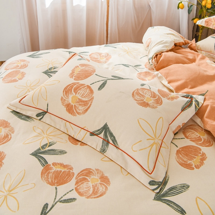 91家纺网 家纺一手货源 找家纺 艾迪尚家纺 2025新款生态全棉磨毛印花四件套 怡悦