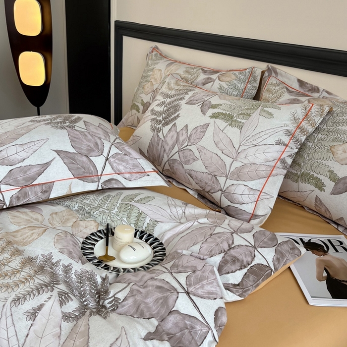 91家纺网 家纺一手货源 找家纺 艾迪尚家纺 2025新款生态全棉磨毛印花四件套 月溪