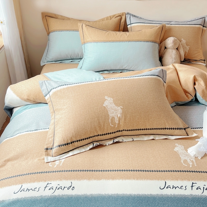 91家纺网 家纺一手货源 找家纺 艾迪尚家纺 2025新款生态全棉磨毛印花四件套 普罗迪—兰