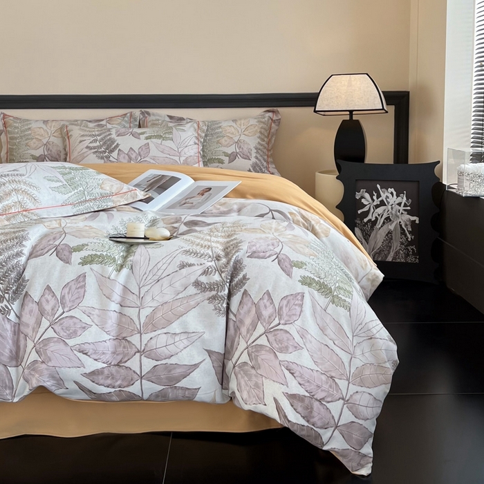 91家纺网 家纺一手货源 找家纺 艾迪尚家纺 2025新款生态全棉磨毛印花四件套--单被套 月溪