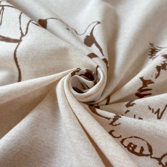 91家纺网 家纺一手货源 找家纺 艾迪尚家纺 2025新款生态全棉磨毛印花四件套 旺仔派