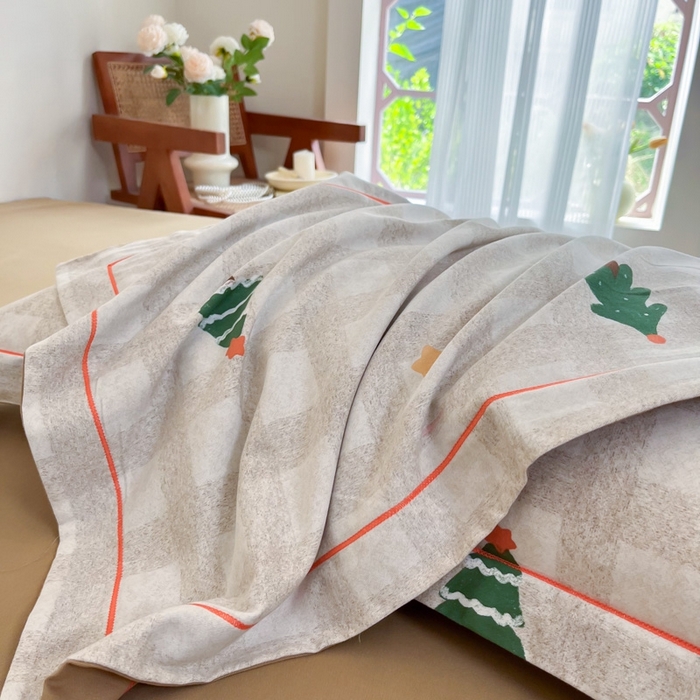 91家纺网 家纺一手货源 找家纺 艾迪尚家纺 2025新款生态全棉磨毛印花四件套 圣诞序曲