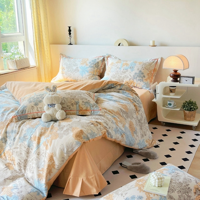 91家纺网 家纺一手货源 找家纺 艾迪尚家纺 2025新款生态全棉磨毛印花四件套 玛德里