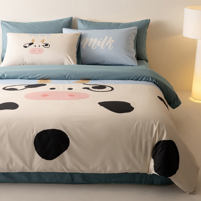 91家纺网 家纺一手货源 找家纺 雅居纺家纺 2024新款全棉印花13372大版四件套 小牛牛