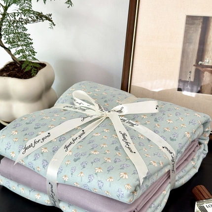 吉象家纺 2024新款双层纱四件套叠拍 花千朵