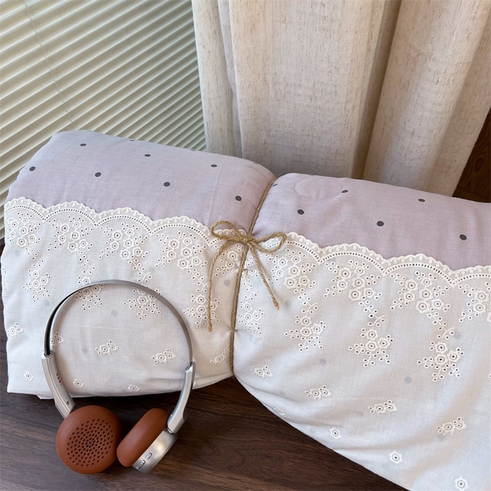 91家纺网 家纺一手货源 找家纺 荣轩家居 2024新款全棉花边双层纱夏被夏凉被空调被 多肉葡萄