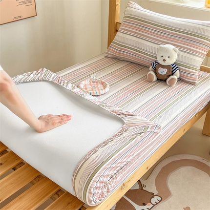 多品家纺 2024新款水洗棉学生宿舍单床笠【无印风，宜家风】 唯爱