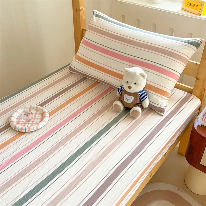 91家纺网 家纺一手货源 找家纺 多品家纺 2024新款水洗棉学生宿舍单床笠【无印风，宜家风】 可可西里