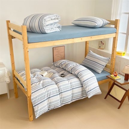 多品家纺 2024新款【宜家风】【无印风】学生宿舍三件套【床单款】【床笠款】【床垫套款】 苏格兰