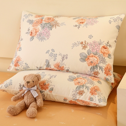金鑫汇家纺 2024新款全棉印花单枕套 安娜花园