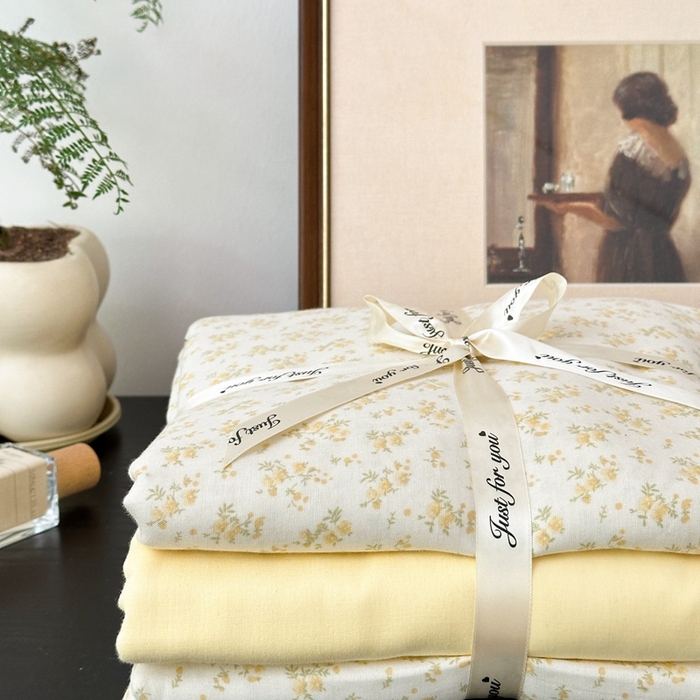 91家纺网 家纺一手货源 找家纺 吉象家纺 2024新款双层纱四件套叠拍 晴天