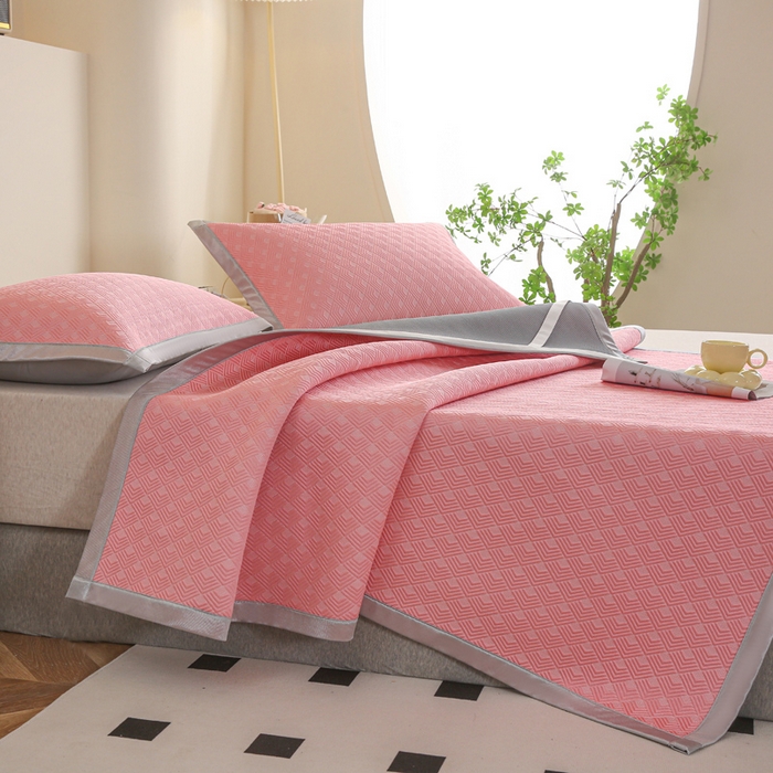 91家纺网 家纺一手货源 找家纺 （总）畅畅家纺 2024新款冰豆豆凉豆豆3D复合PE凉席凉感丝夏季凉席床单款