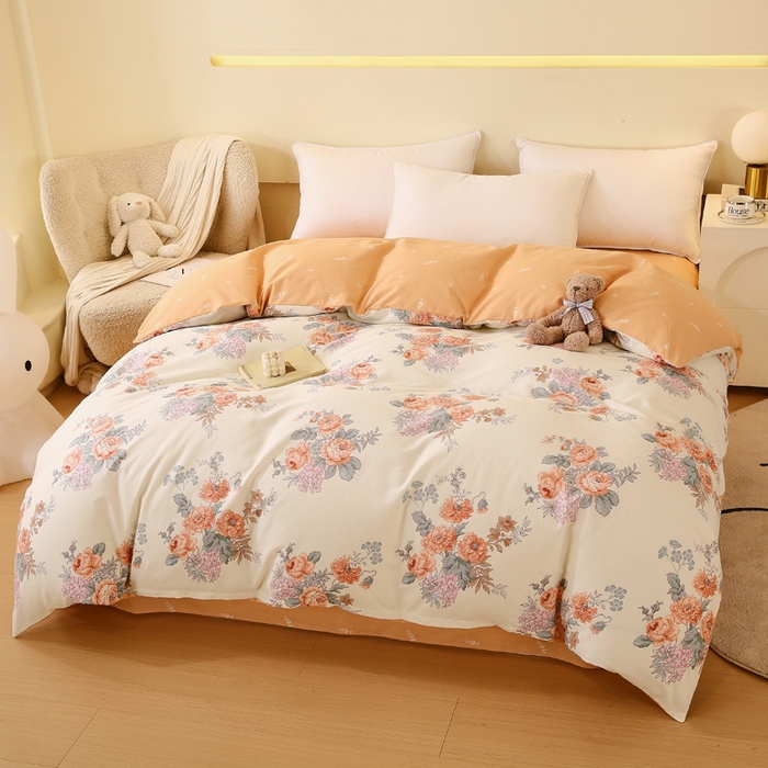 91家纺网 家纺一手货源 找家纺 金鑫汇家纺 2024新款全棉印花单被套 安娜花园