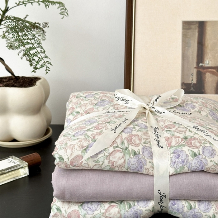 91家纺网 家纺一手货源 找家纺 吉象家纺 2024新款双层纱四件套叠拍 粉郁