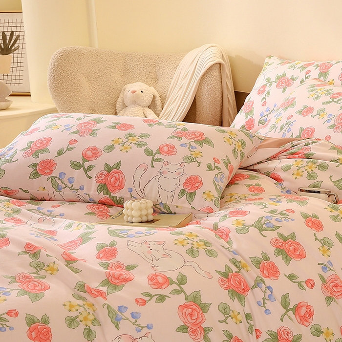 91家纺网 家纺一手货源 找家纺 金鑫汇家纺 2024新款全棉印花单枕套 微洛花园