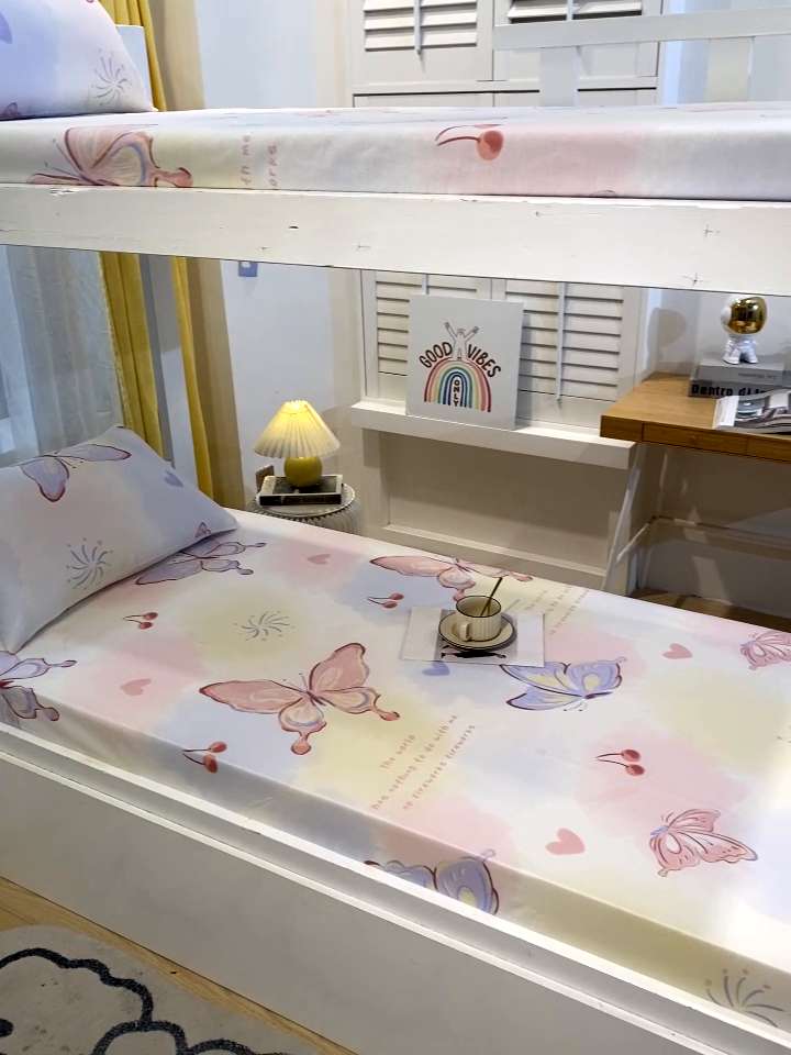 91家纺网 家纺一手货源 找家纺 （总）金鑫汇 2024新款全棉卡通印花学生床垫套床笠系列